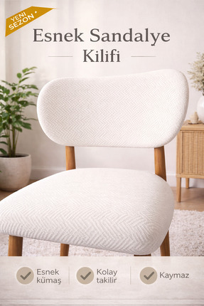 zerıf moda Esnek Sandalye Kılıfı Lastikli Kaymaz Yıkanabilir Tam Oturan Likra...