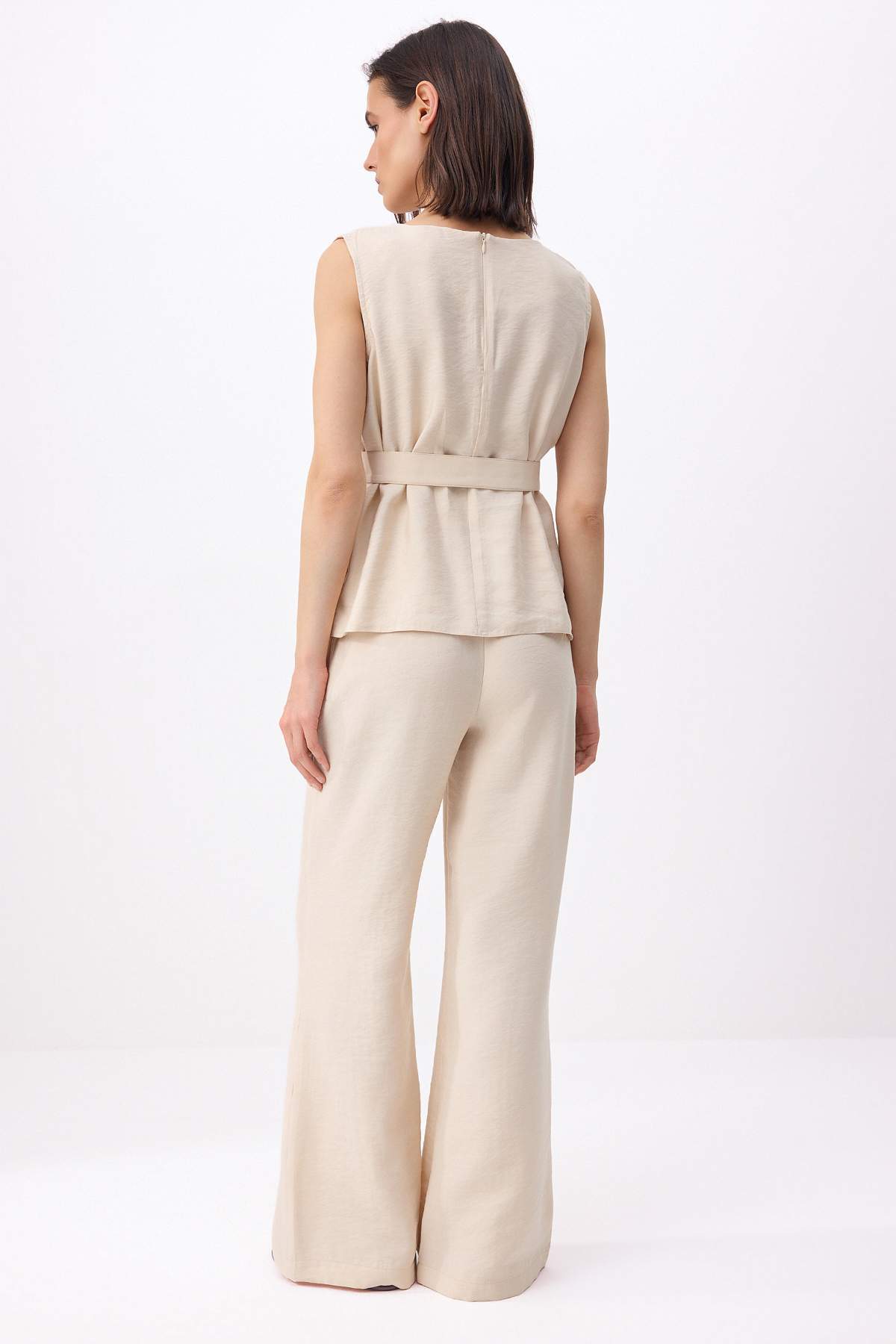 Trendyolmilla  Taş Modal Dokuma Alt - Üst Takım TWOSS26AU00102 - Görsel 4