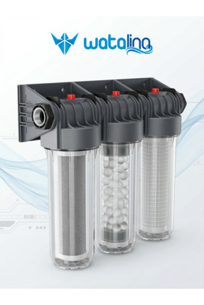 watalina 10” Üçlü Filtrasyon – Tortu, Klor ve Kirece Karşı Su Giriş Filtresi