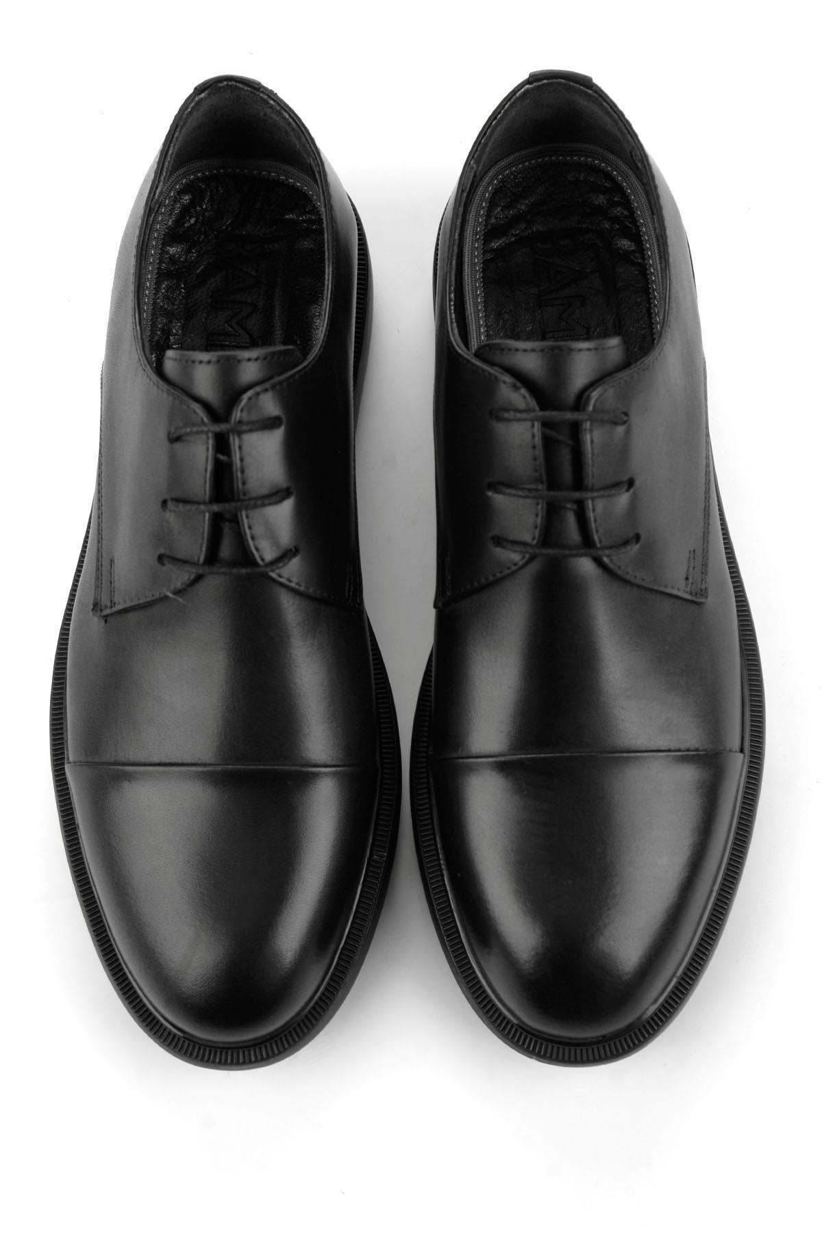 Bambi  Siyah Hakiki Deri Erkek Klasik Ayakkabı E01401071641 - Görsel 4
