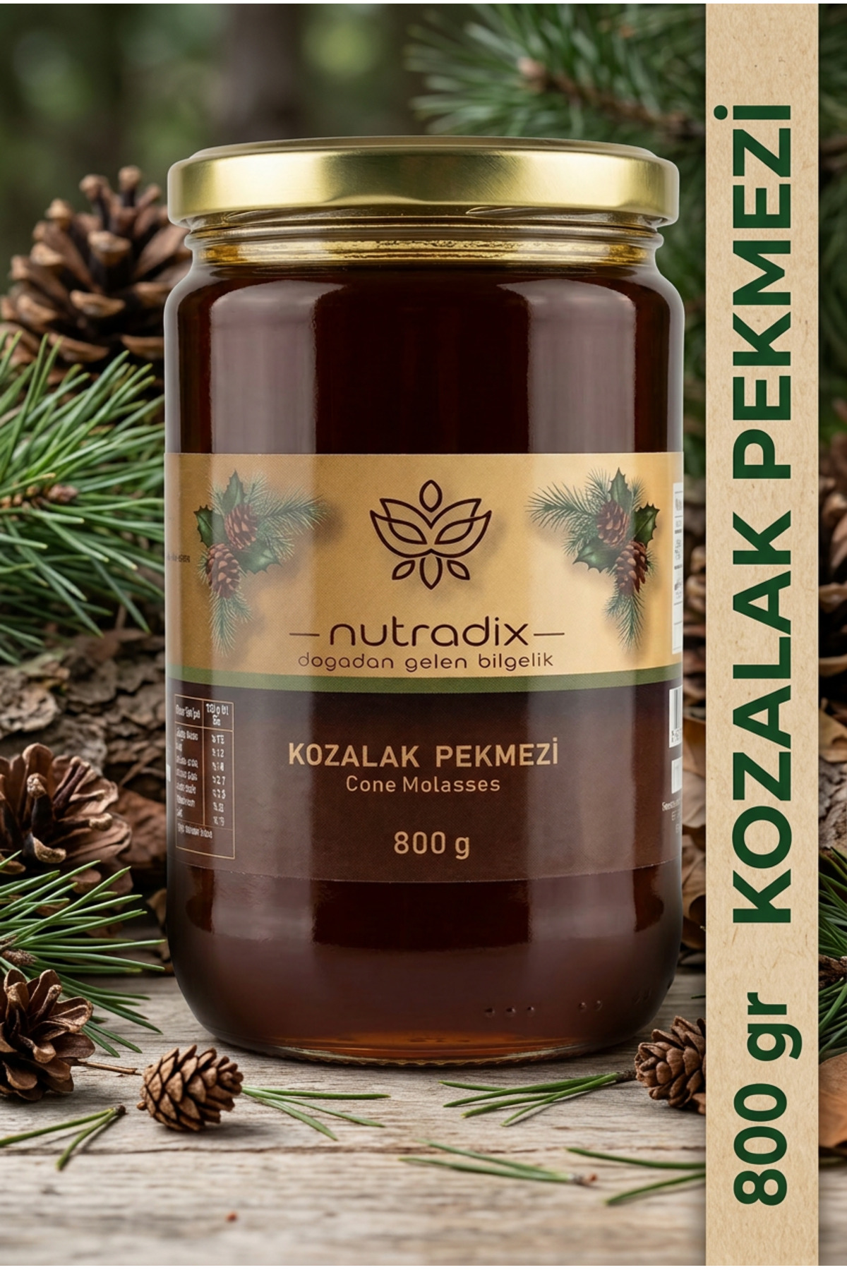 nutradix doğadan gelen bilgelik Nutradix Kozalak Pekmezi 800 gr