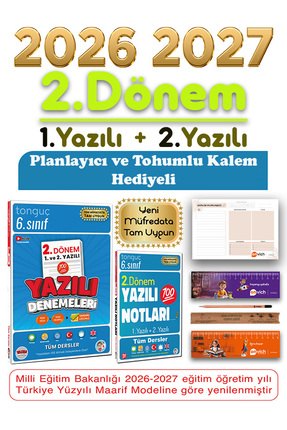 Tonguç Yayınları 6. Sınıf 2. Dönem Yazılı Denemeleri - 2. Dönem Yazılı Notlar...