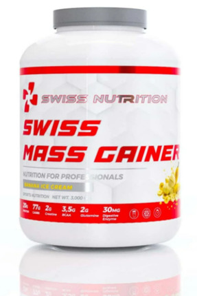 Swiss Nutrition Mass Gainer Muzlu Dondurma 3000 gr 30 Servis Karbonhidrat Tozu