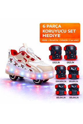 sepona PATENLİ IŞIKLI SPOR AYAKKABISI 4 TEKERLEKLİ PATEN IŞIKLAR – ON/OFF Tuşlu