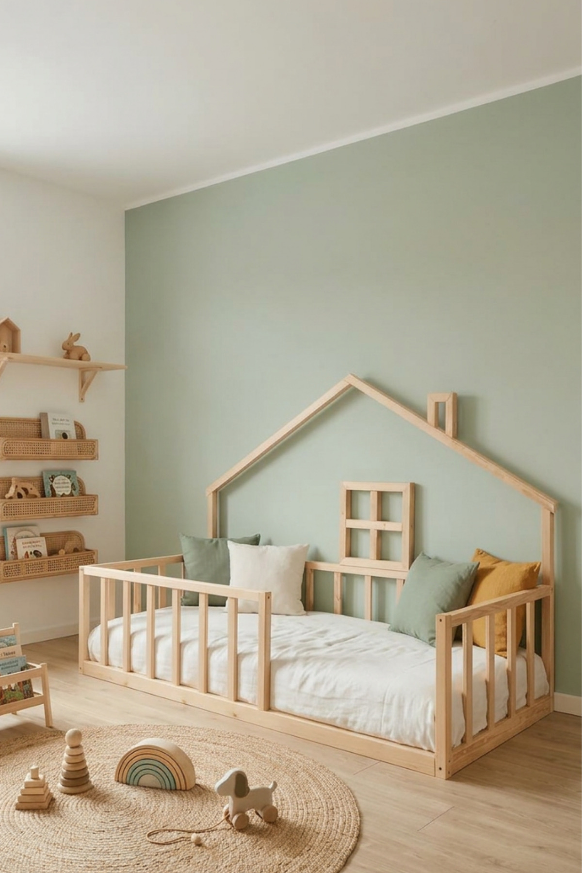 Loolpi Home Dream Ayaksız Montessori Bebek Ve Çocuk Karyolası Unisex Doğal Ahşap Yatak fotoğrafı 4 (önizleme)