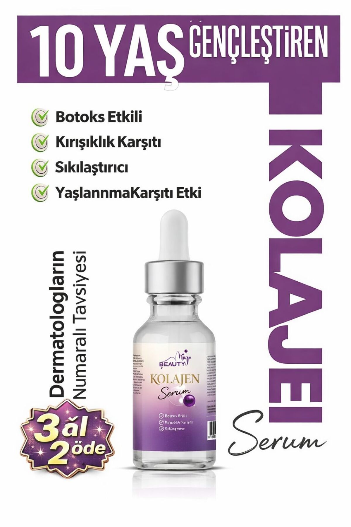 Collogen Dolgunlaştırıcı Botox Etkili Kırışıklık, Işıltı Veren Yaşlanma Karşıtı Leke,giderici Serum — sivilce-karşıtı beyazlatıcı gözaltı — تصویر 2 از 6