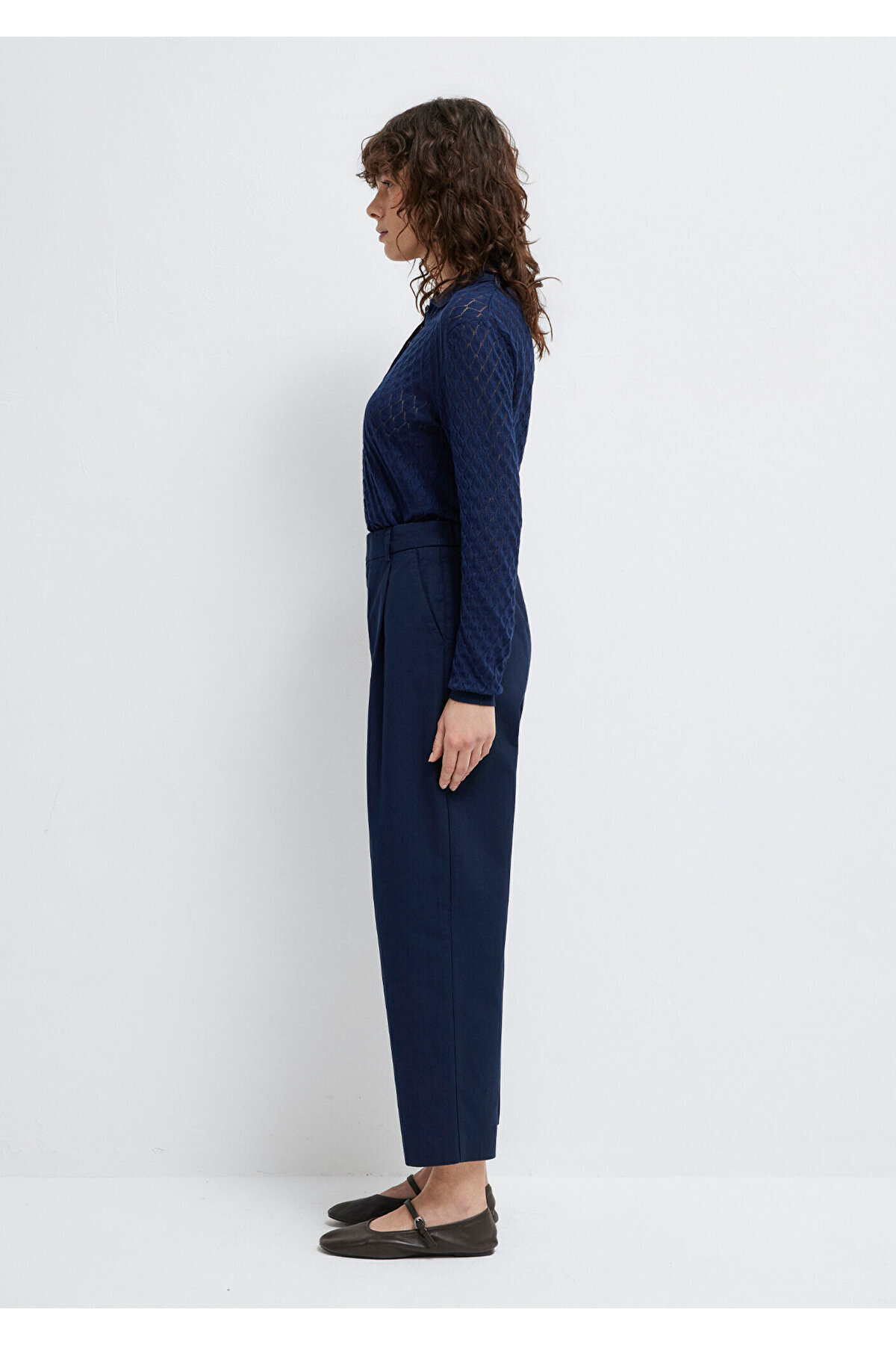 Mavi  Lacivert Pilili Pantolon 1011147-82318 - Görsel 4