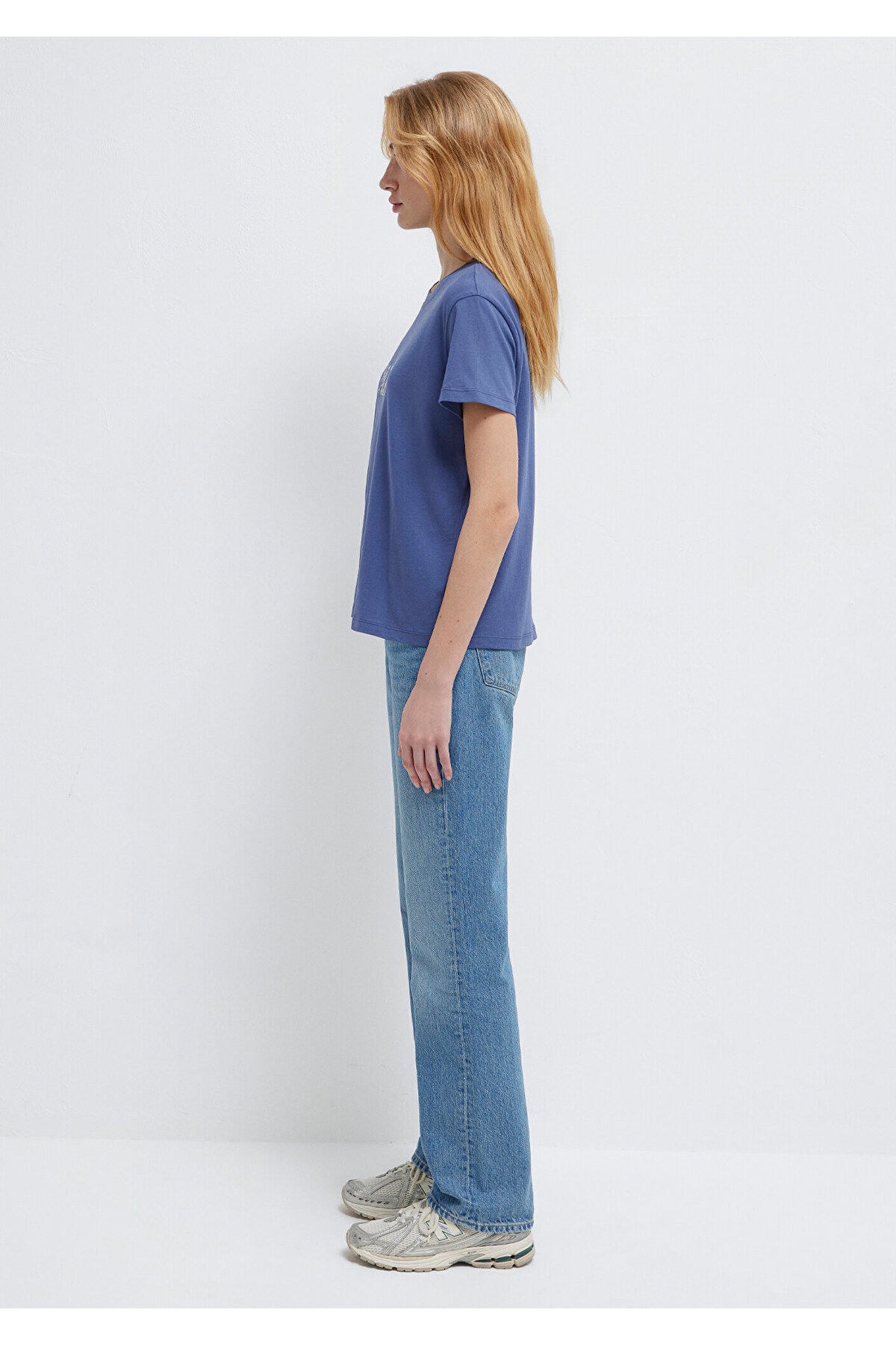 Mavi  Baskılı Tişört Regular Fit / Normal Kesim 1612232-70757 - Görsel 4