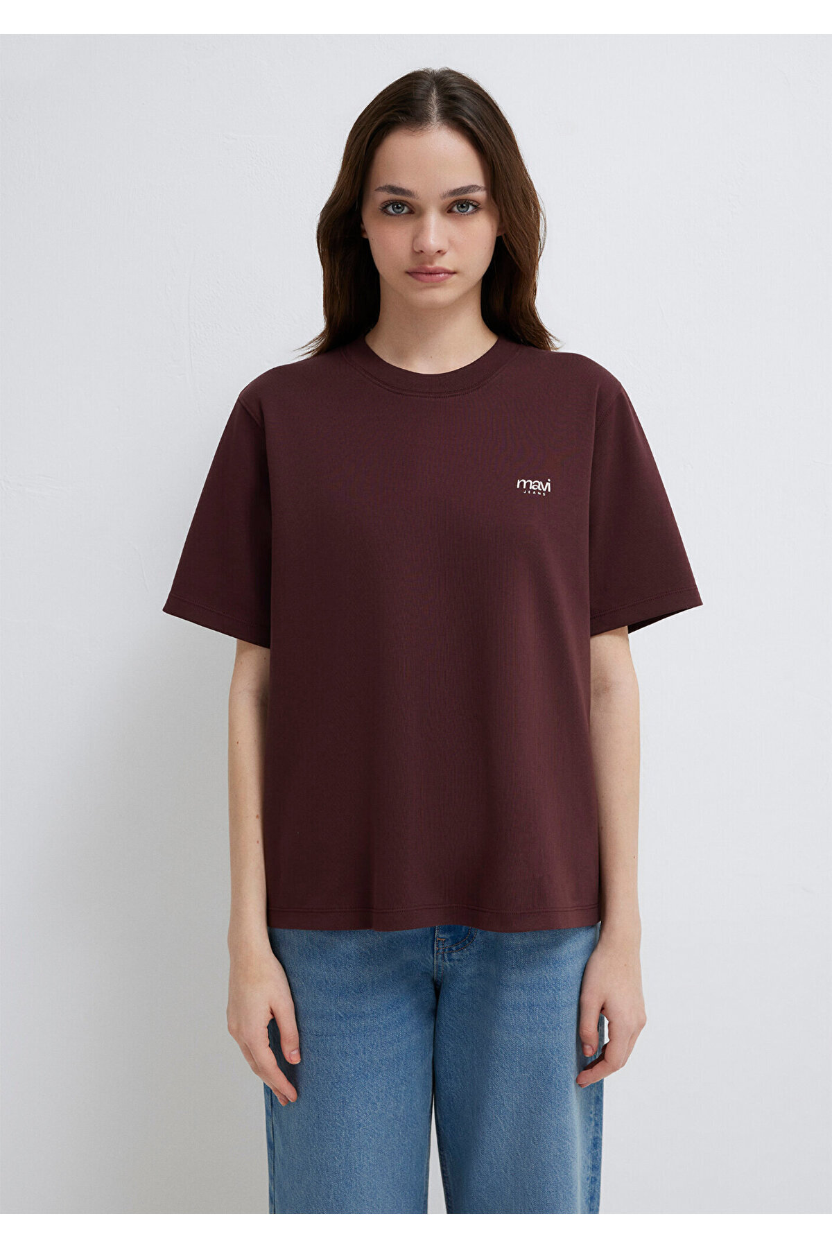 Mavi Jeans Baskılı Bordo Tişört Regular Fit / Normal Kesim 1613804-70223