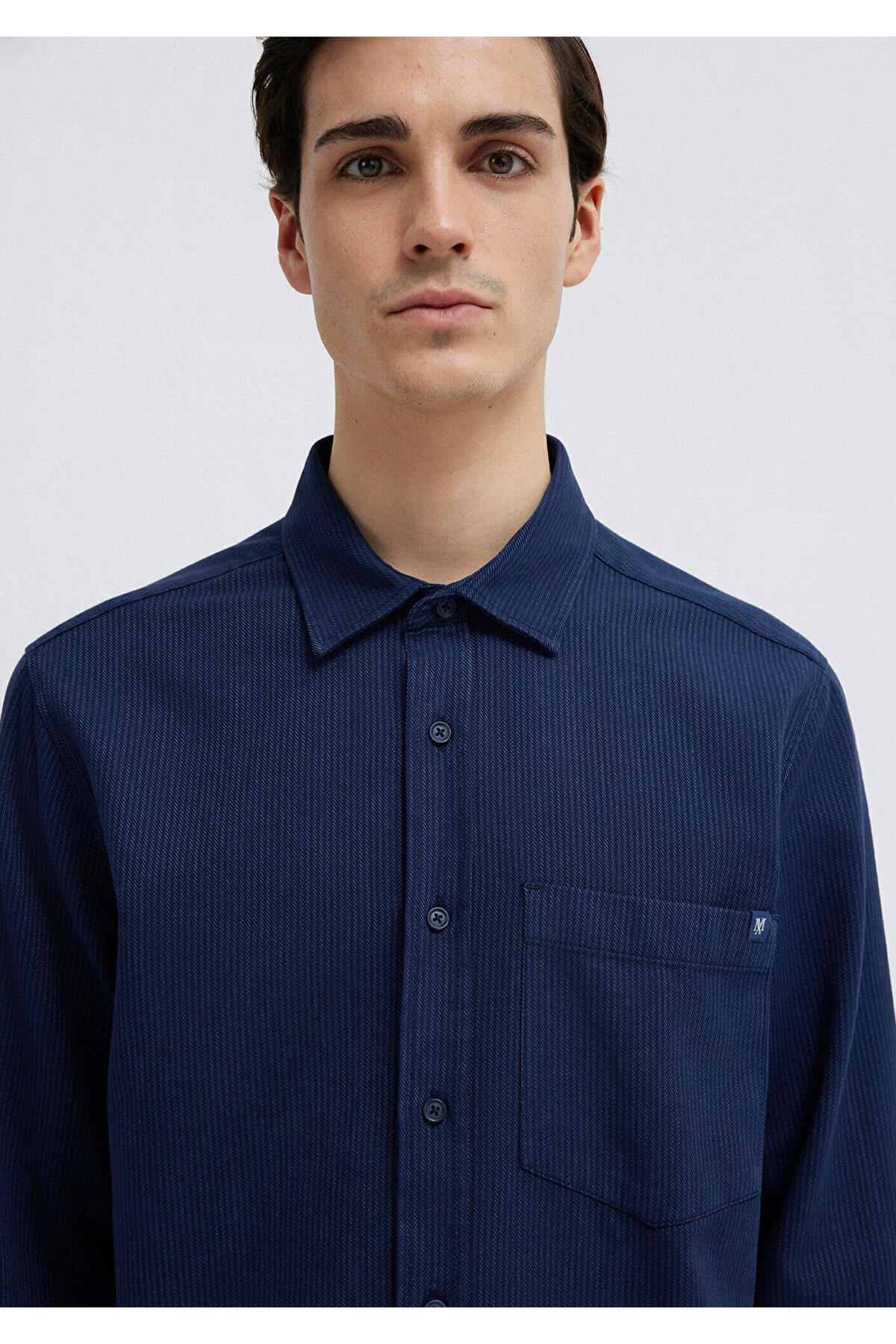 Mavi  Çizgili Lacivert Gömlek Regular Fit / Normal Kesim 0211775-91324 - Görsel 6