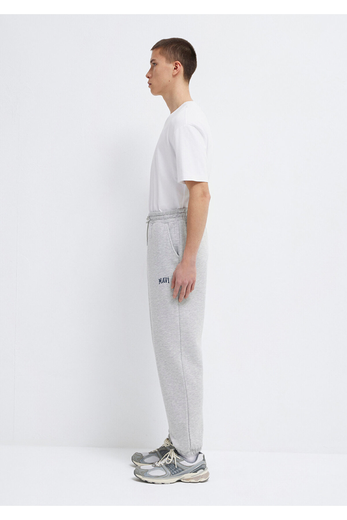 Mavi  Logo Baskılı Gri Eşofman Altı 0010207-80018 - Görsel 4