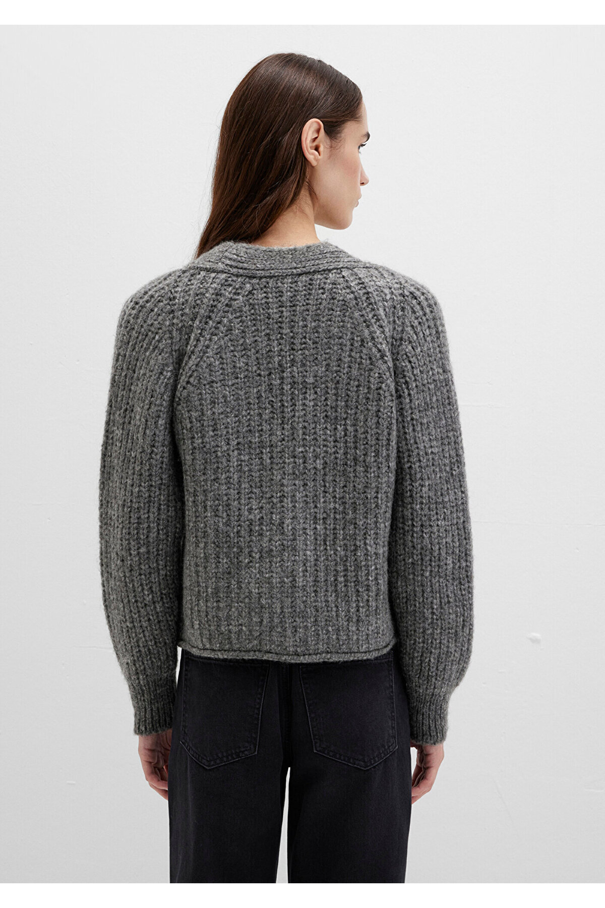 Mavi  Düğme Detaylı Gri Hırka Regular Fit / Normal Kesim 1710386-80024 - Görsel 4