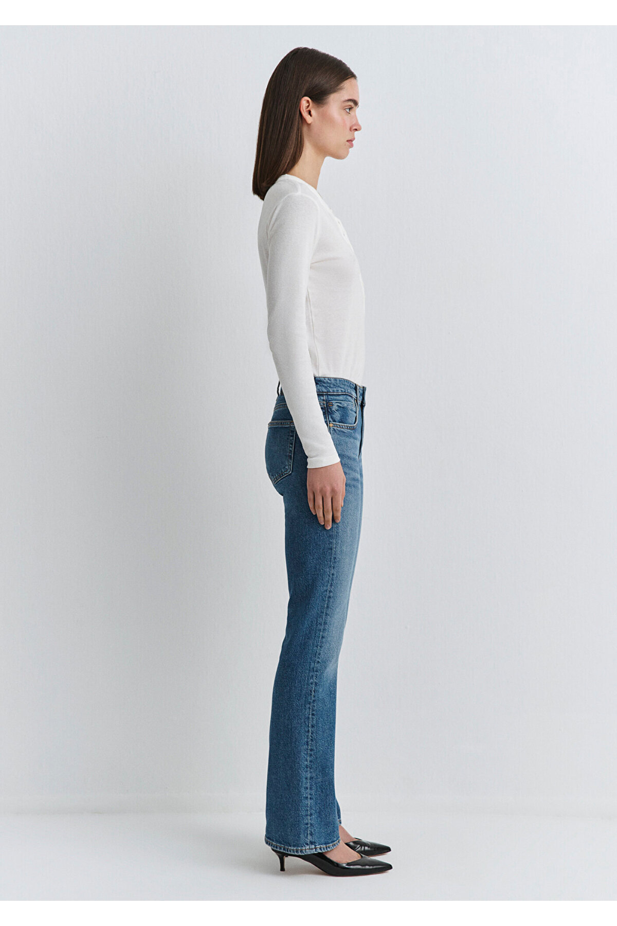 Mavi  Alina Iconic Puslu Indigo Mavisi Jean Pantolon 1012577-90538 - Görsel 7