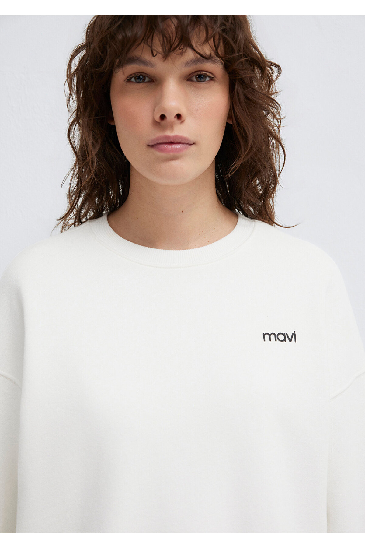 Mavi  Logo Baskılı Ekru Sweatshirt 1S10490-70057 - Görsel 7