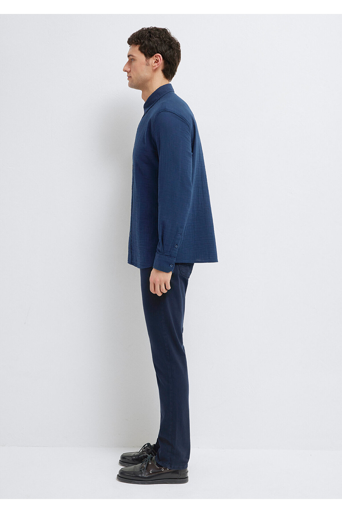 Mavi  Lacivert Gömlek Regular Fit / Normal Kesim 0211518-80872 - Görsel 5
