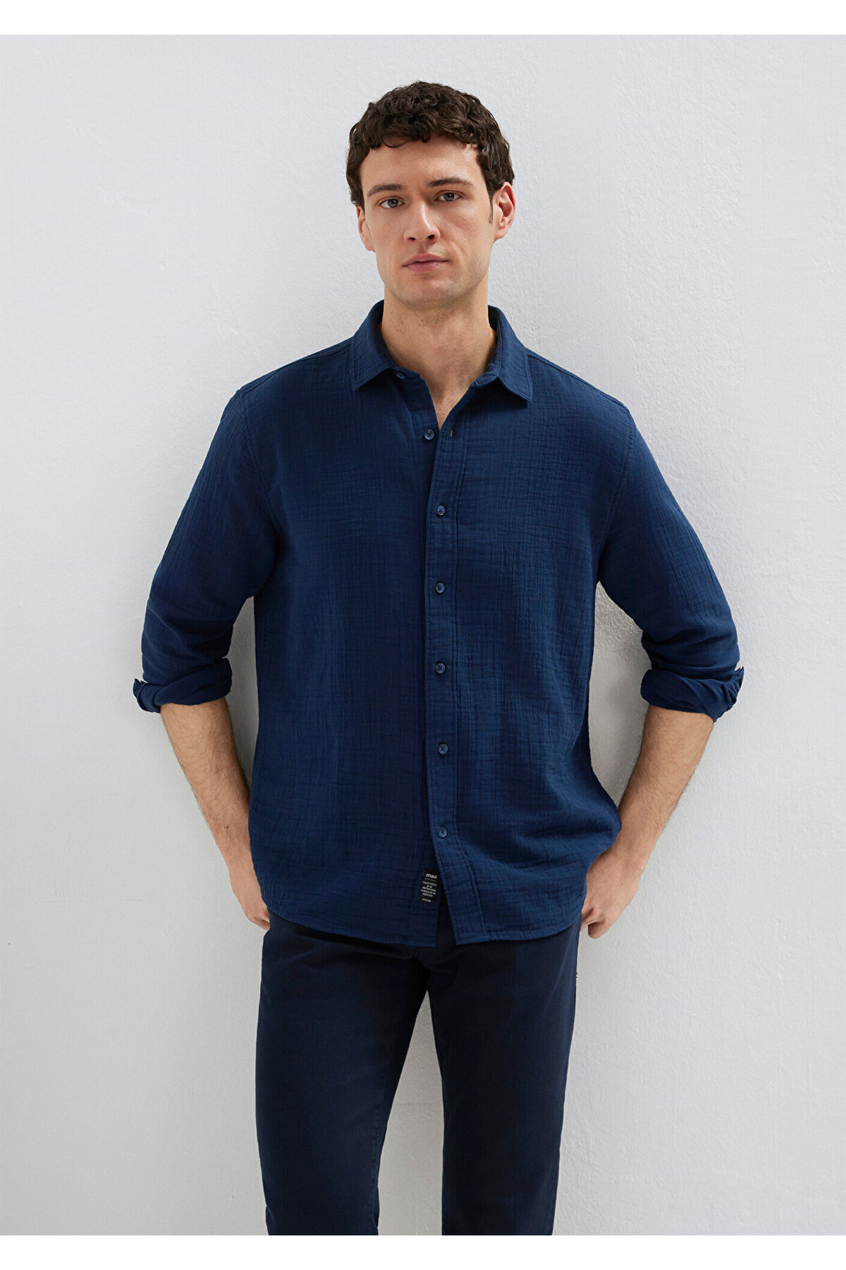 Mavi  Lacivert Gömlek Regular Fit / Normal Kesim 0211518-80872 - Görsel 3