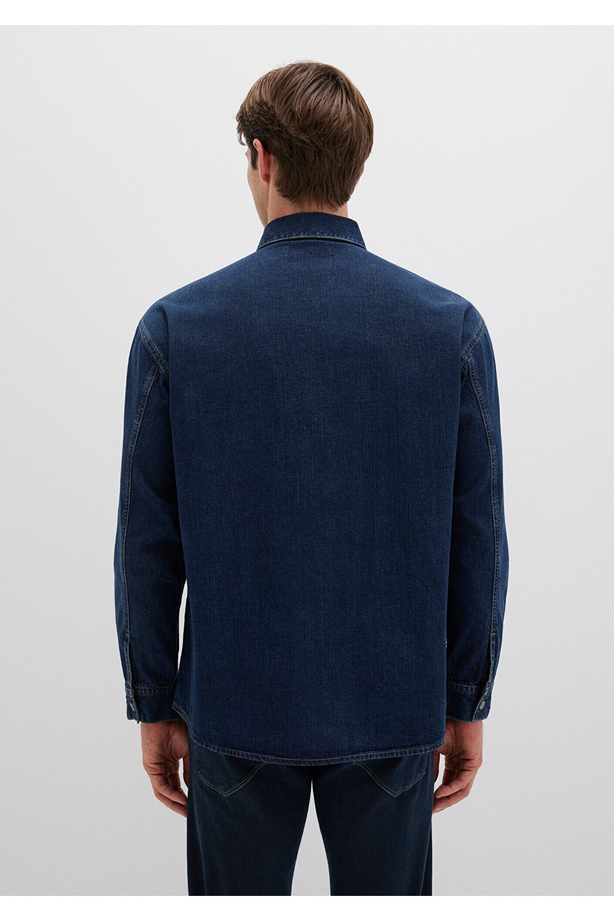 Mavi  Aidan Black Vintage Indigo Mavisi Jean Gömlek Regular Fit / Normal Kesim 0210588-90768 - Görsel 5