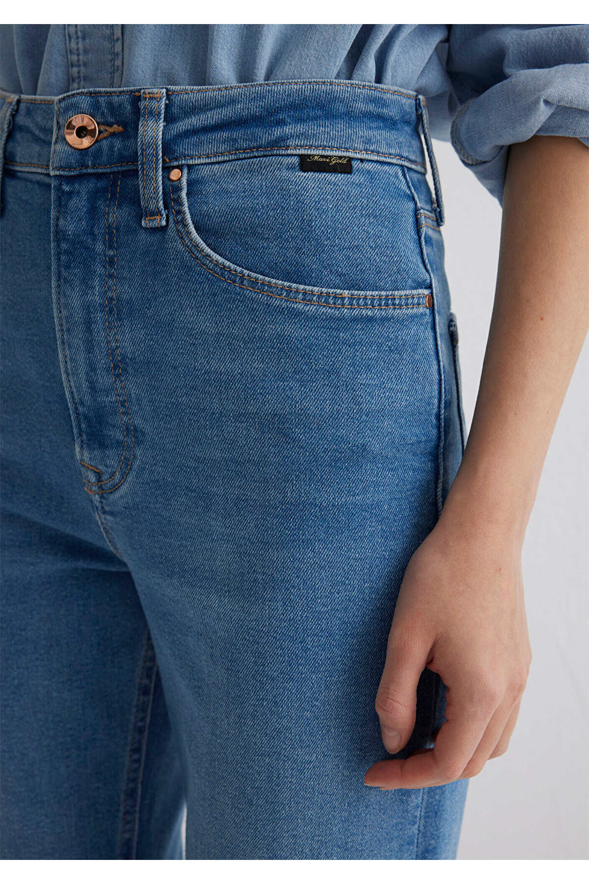 Mavi  Los Angeles Gold Shape Indigo Mavisi Jean Pantolon 1010349-89225 - Görsel 7