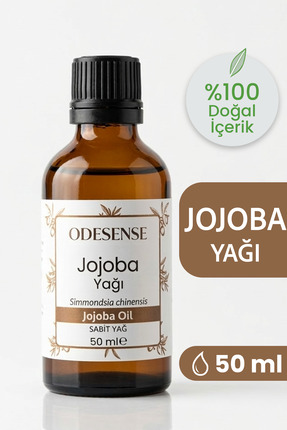 ODESENSE Jojoba Yağı 50 ml Soğuk Sıkım %100 Doğal Ve Saf Cilt Ve Saç Bakım Yağı