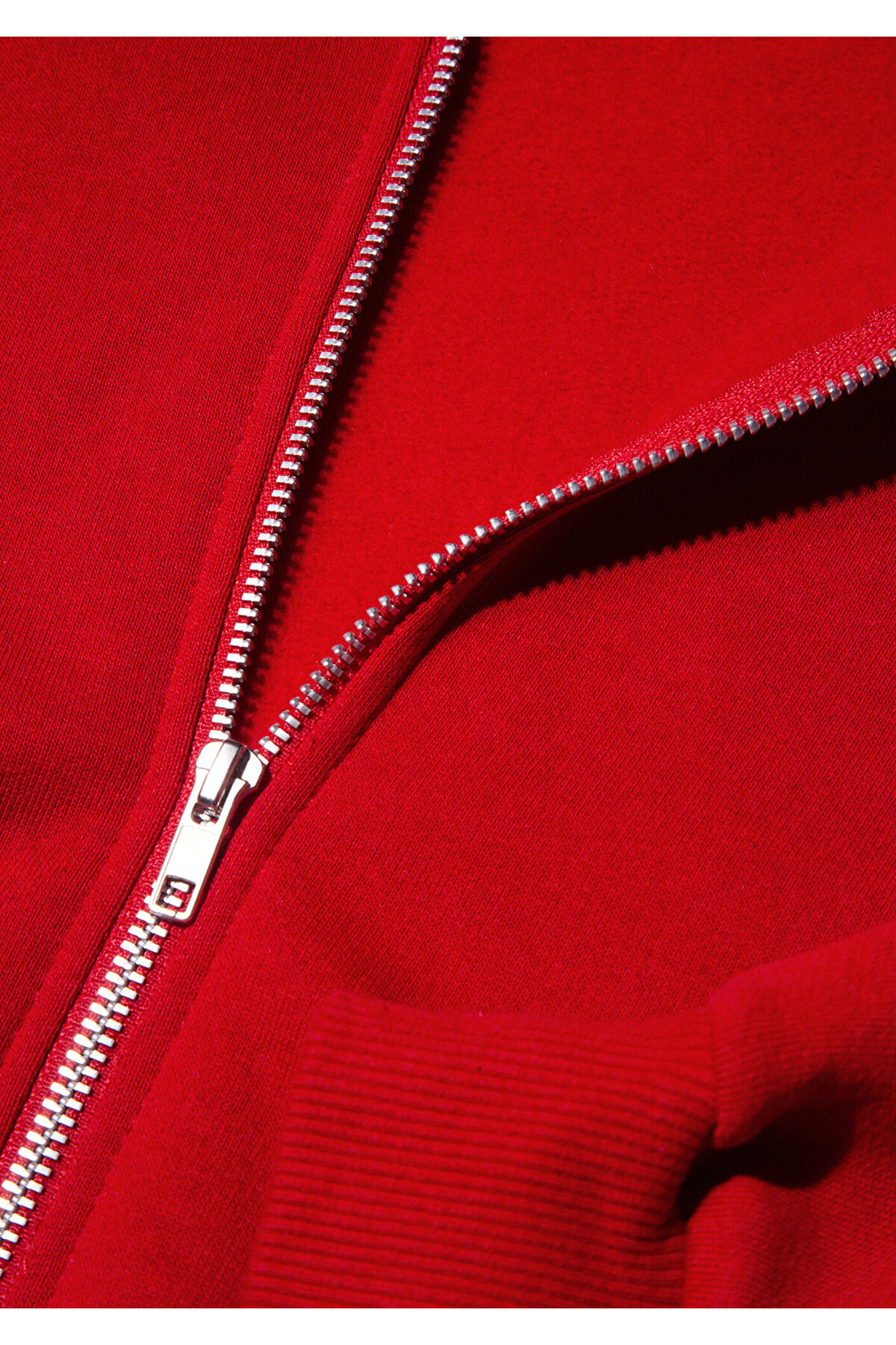 Mavi  Fermuarlı Kapüşonlu Kırmızı Basic Sweatshirt 1611775-82054 - Görsel 7