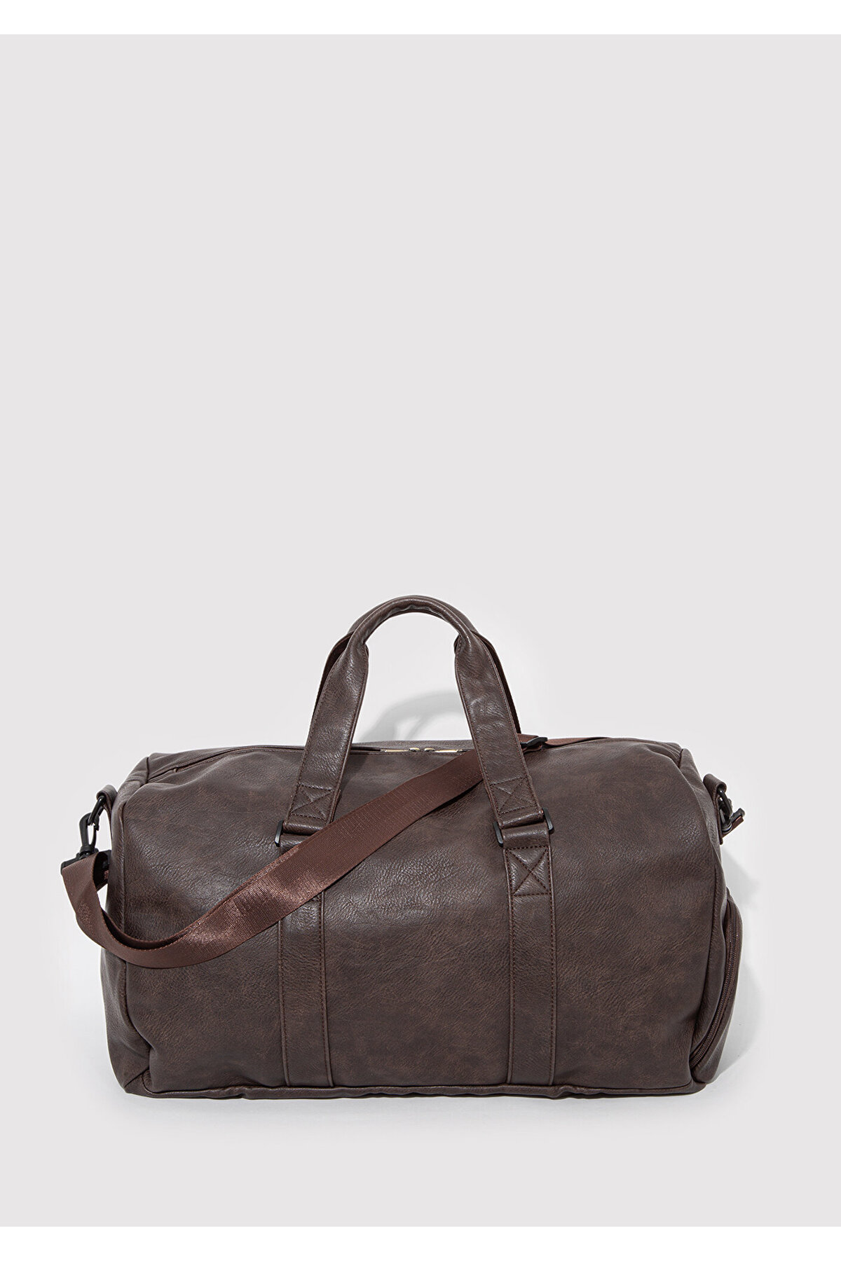 Mavi  Kahverengi Suni Deri Spor Çantası 0911571-70246 - Görsel 6