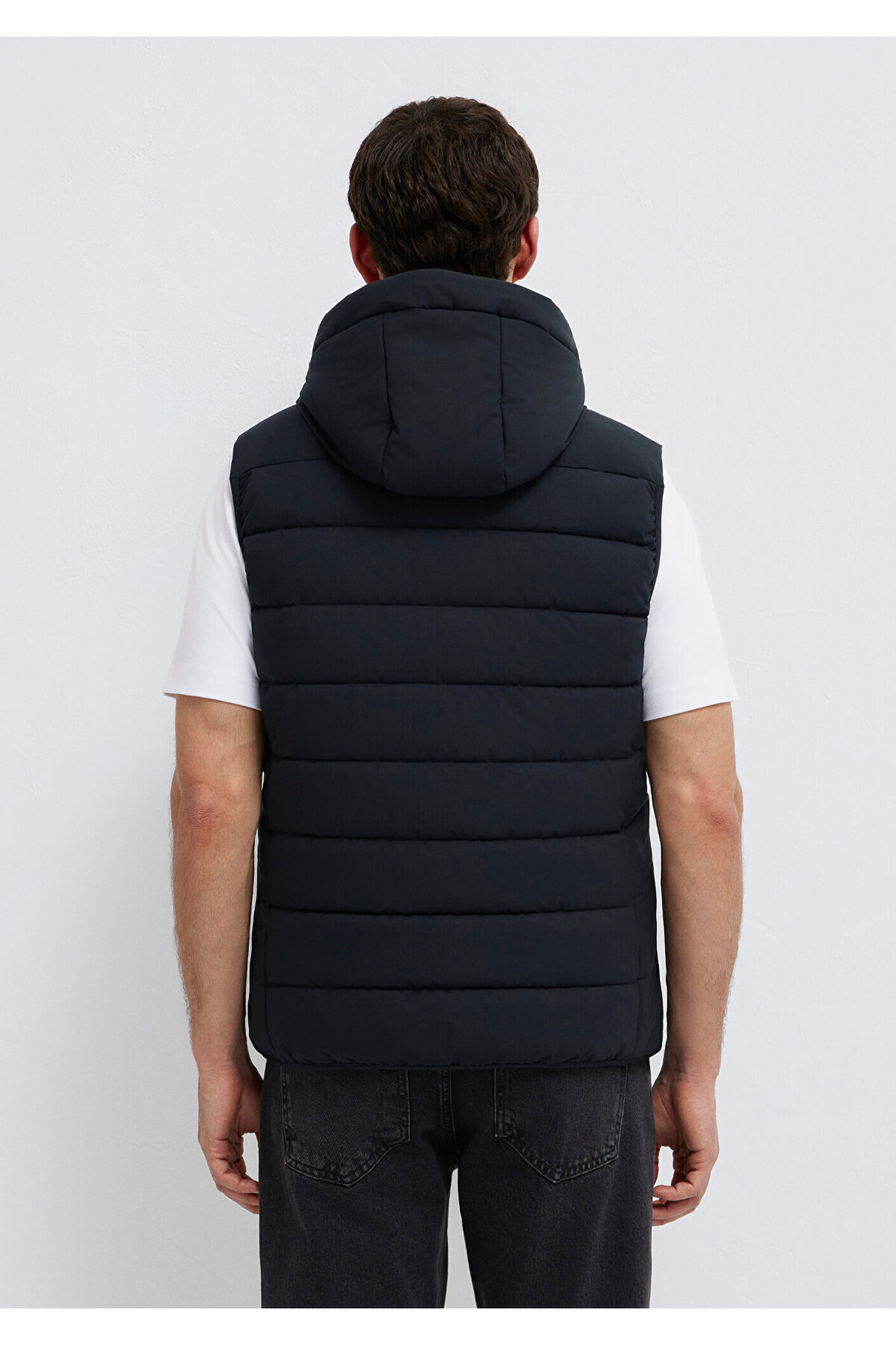 Mavi  Jeans Detaylı Kapüşonlu Siyah Şişme Yelek Regular Fit / Normal Kesim 0110554-900 - Görsel 5