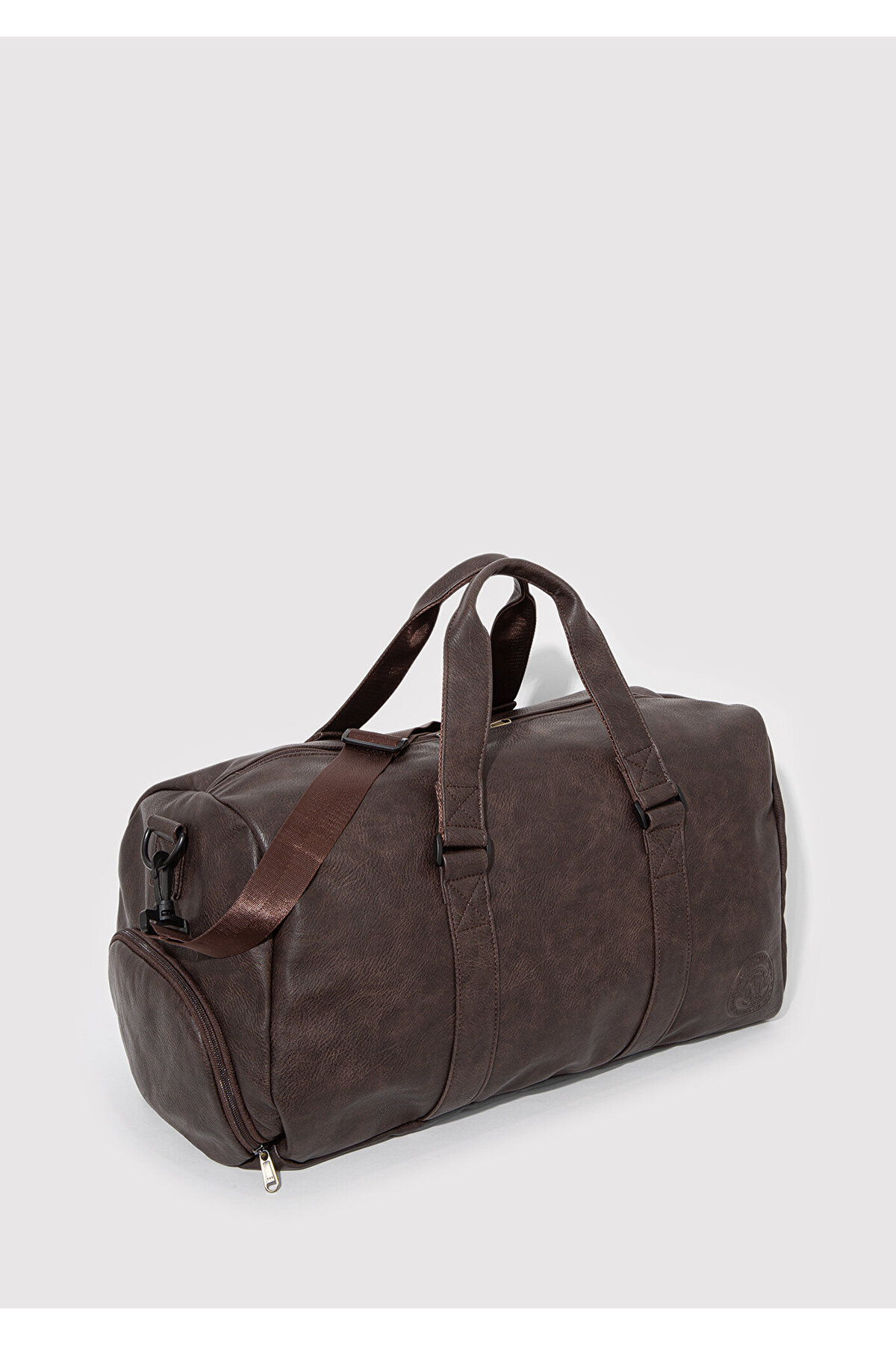 Mavi  Kahverengi Suni Deri Spor Çantası 0911571-70246 - Görsel 5