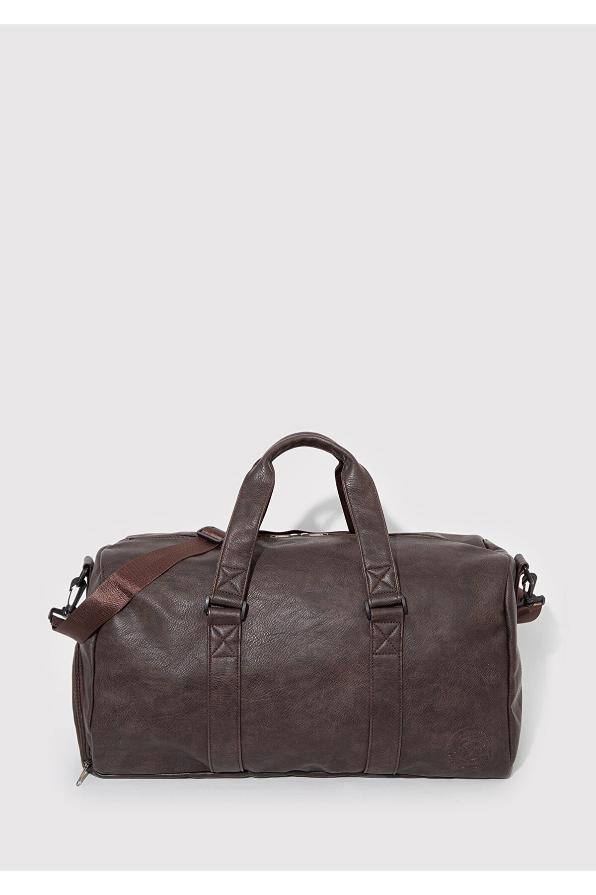 Mavi  Kahverengi Suni Deri Spor Çantası 0911571-70246 - Görsel 4