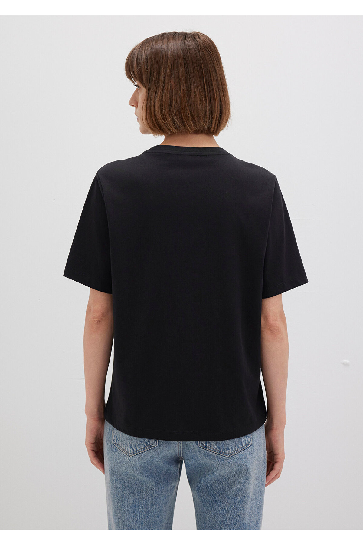 Mavi  Logo Baskılı Siyah Tişört Regular Fit / Normal Kesim 1611990-900 - Görsel 5