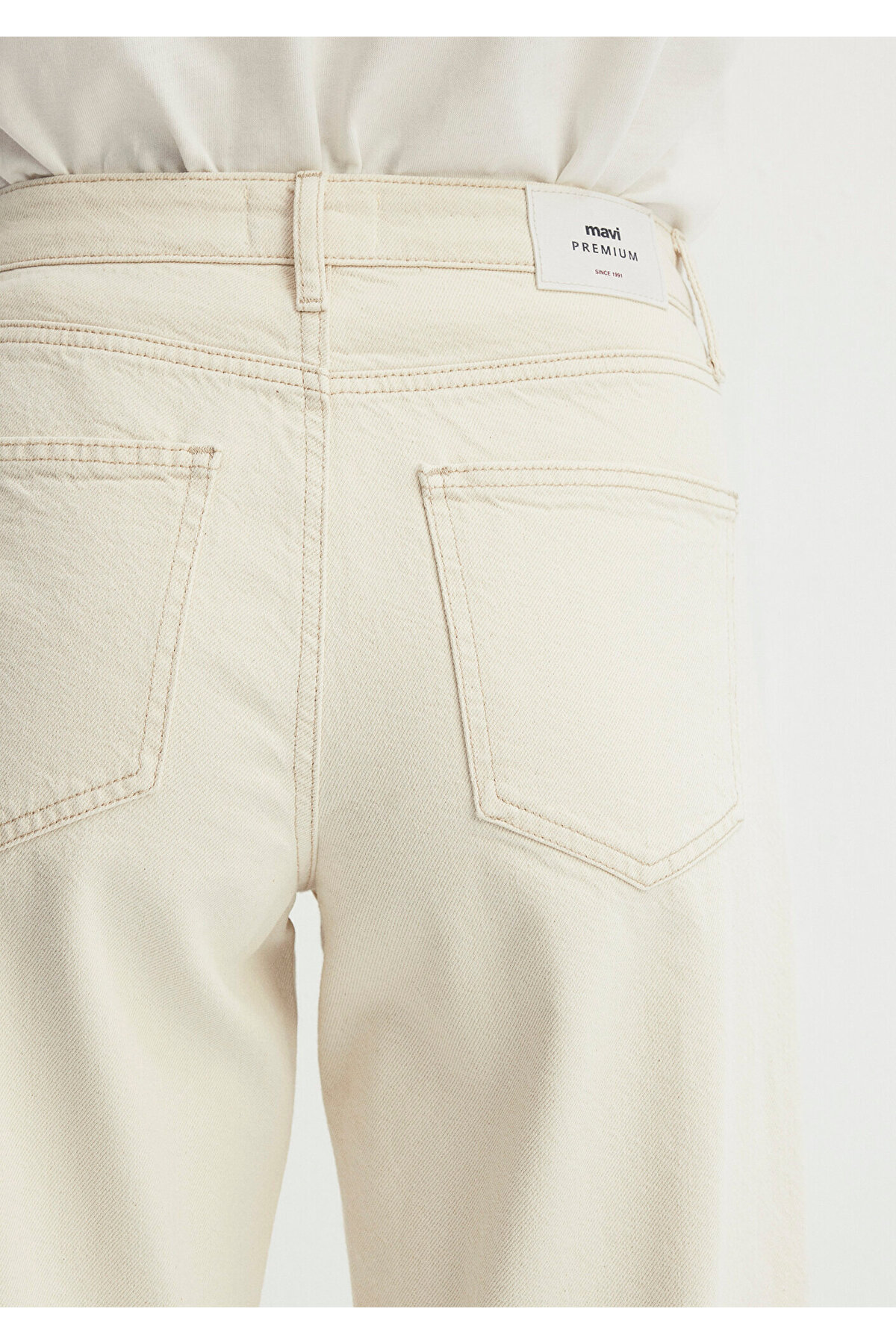 Mavi  Leila Premium Krem Jean Pantolon 1010600-87058 - Görsel 8