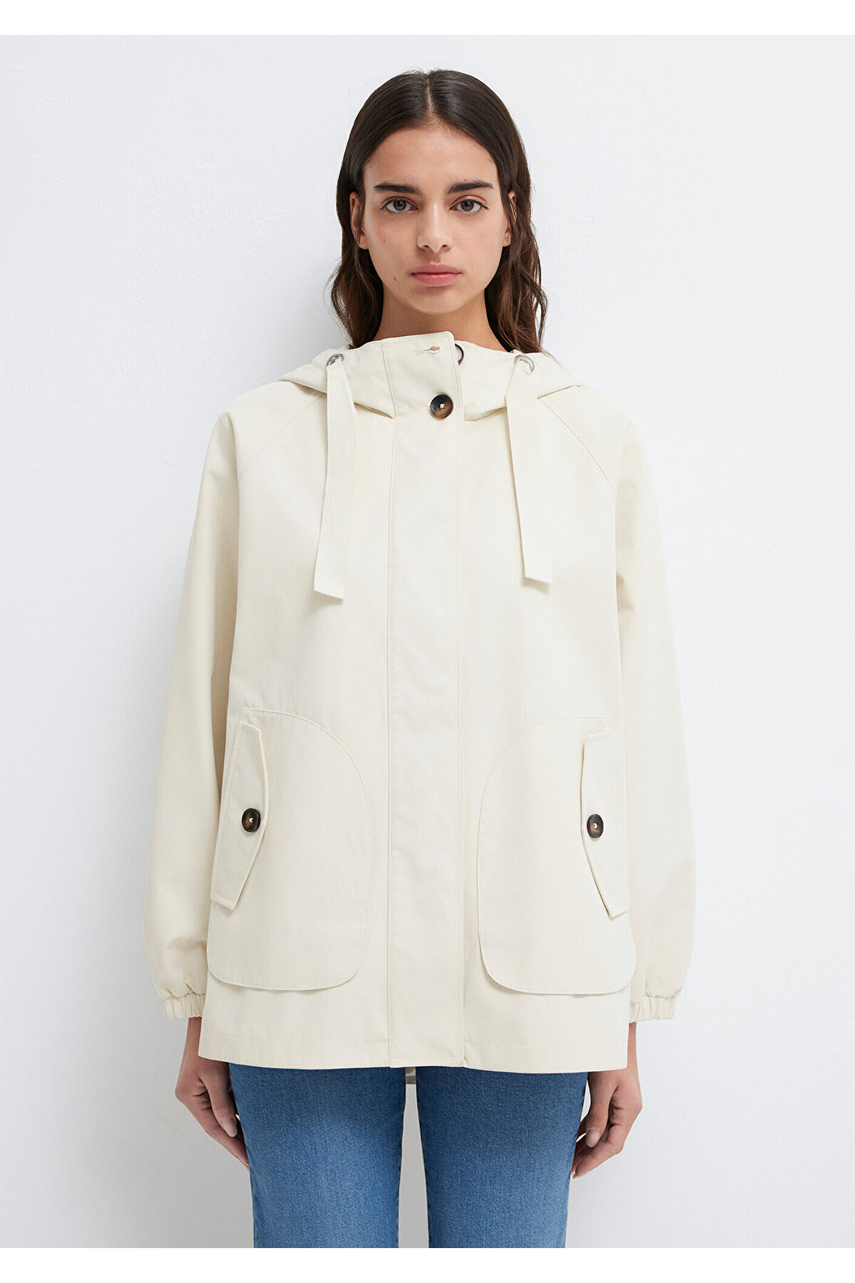 Mavi  MAVİ KADIN KAPÜŞONLU CEKET Kum Beji 1110014-70134 - Görsel 3