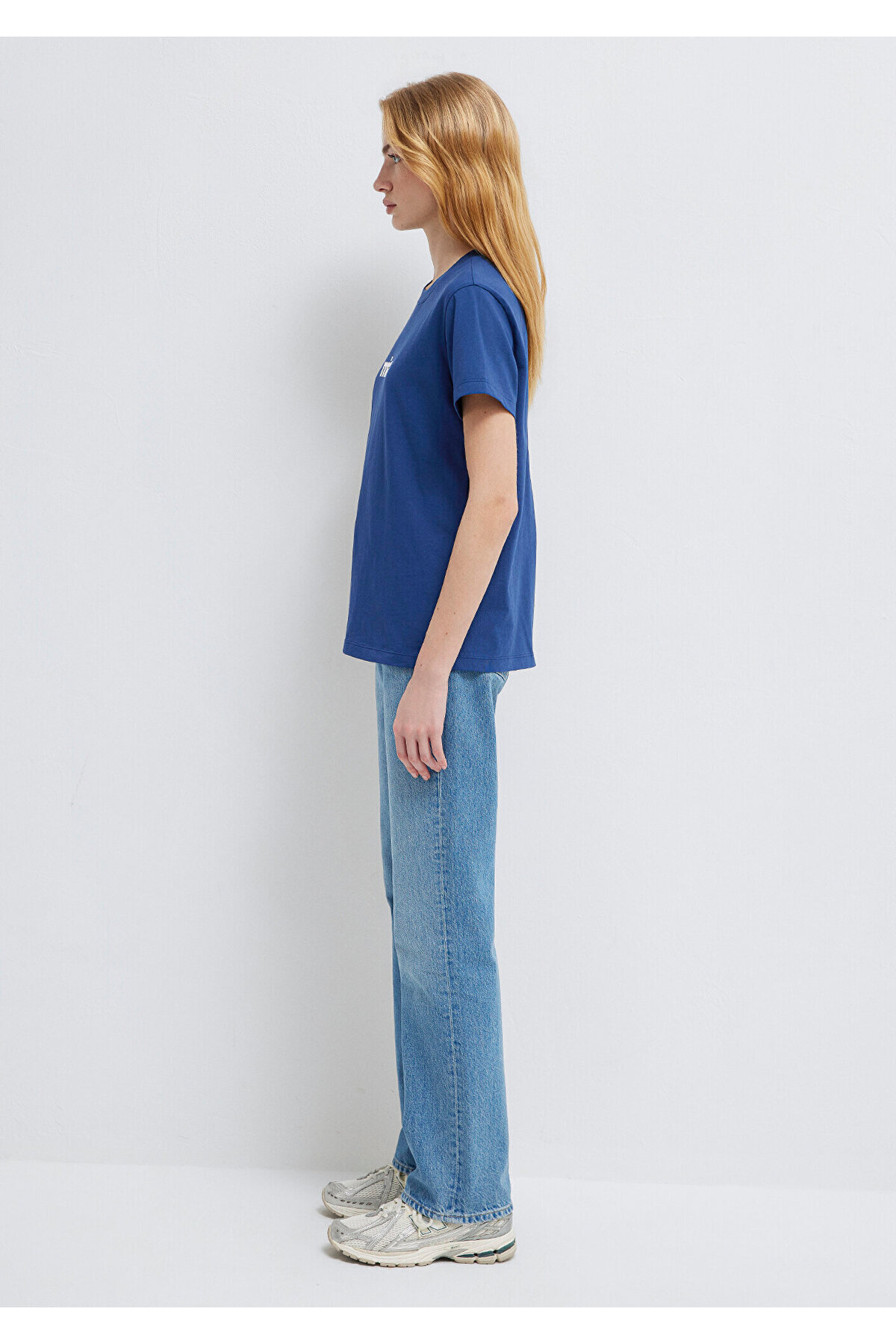 Mavi  Miav Baskılı Tişört Regular Fit / Normal Kesim 1610622-70722 - Görsel 4