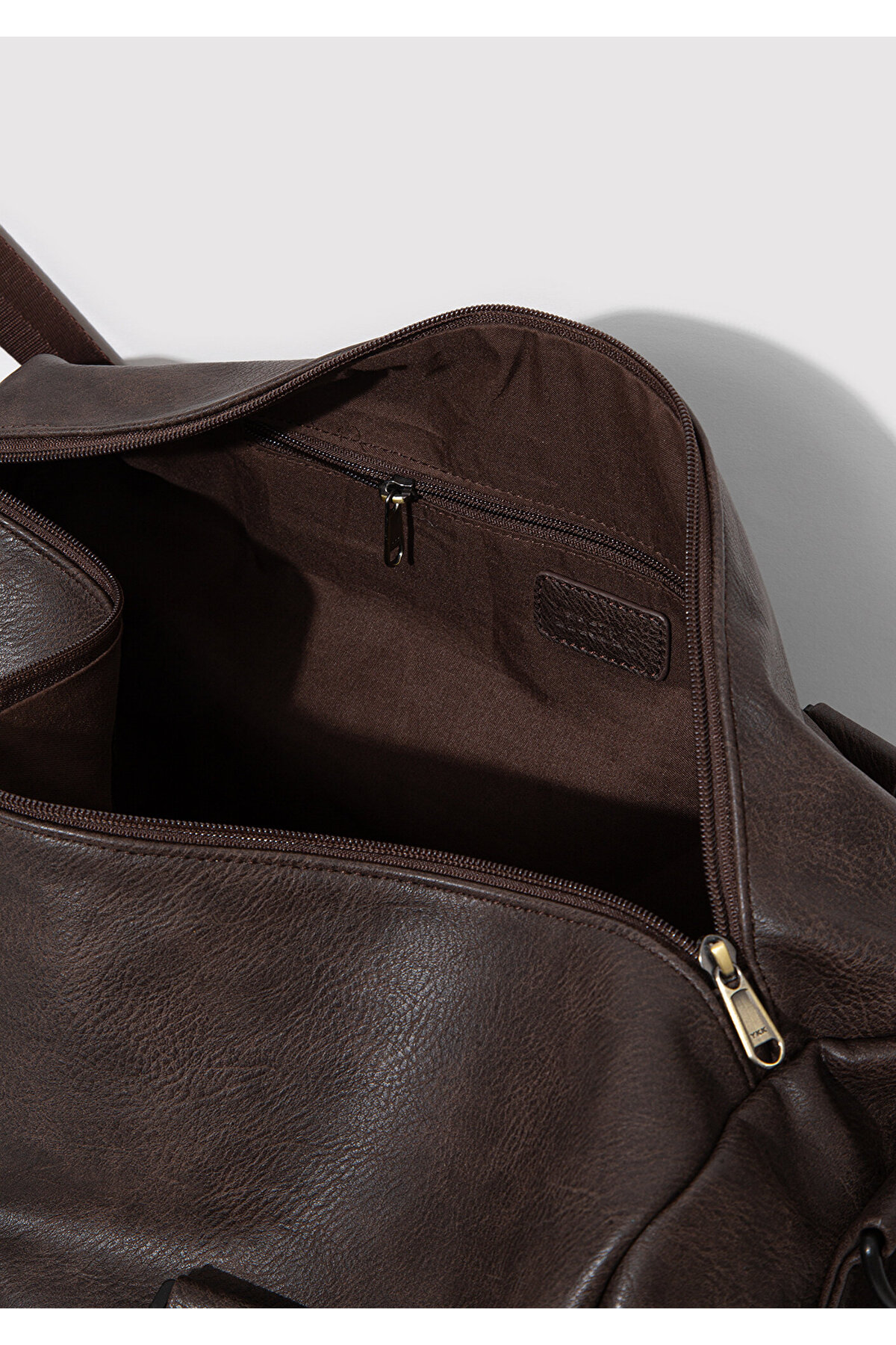 Mavi  Kahverengi Suni Deri Spor Çantası 0911571-70246 - Görsel 8