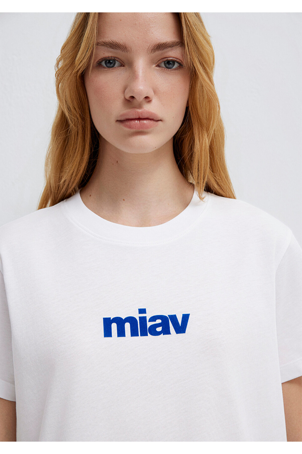 Mavi  Miav Baskılı Beyaz Tişört Regular Fit / Normal Kesim 1610622-620 - Görsel 6