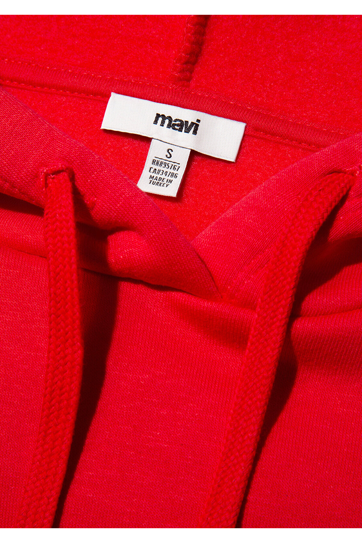 Mavi  Logo Baskılı Kırmızı Kapüşonlu Sweatshirt Oversize/Geniş Kesim 1600361-82054 - Görsel 8