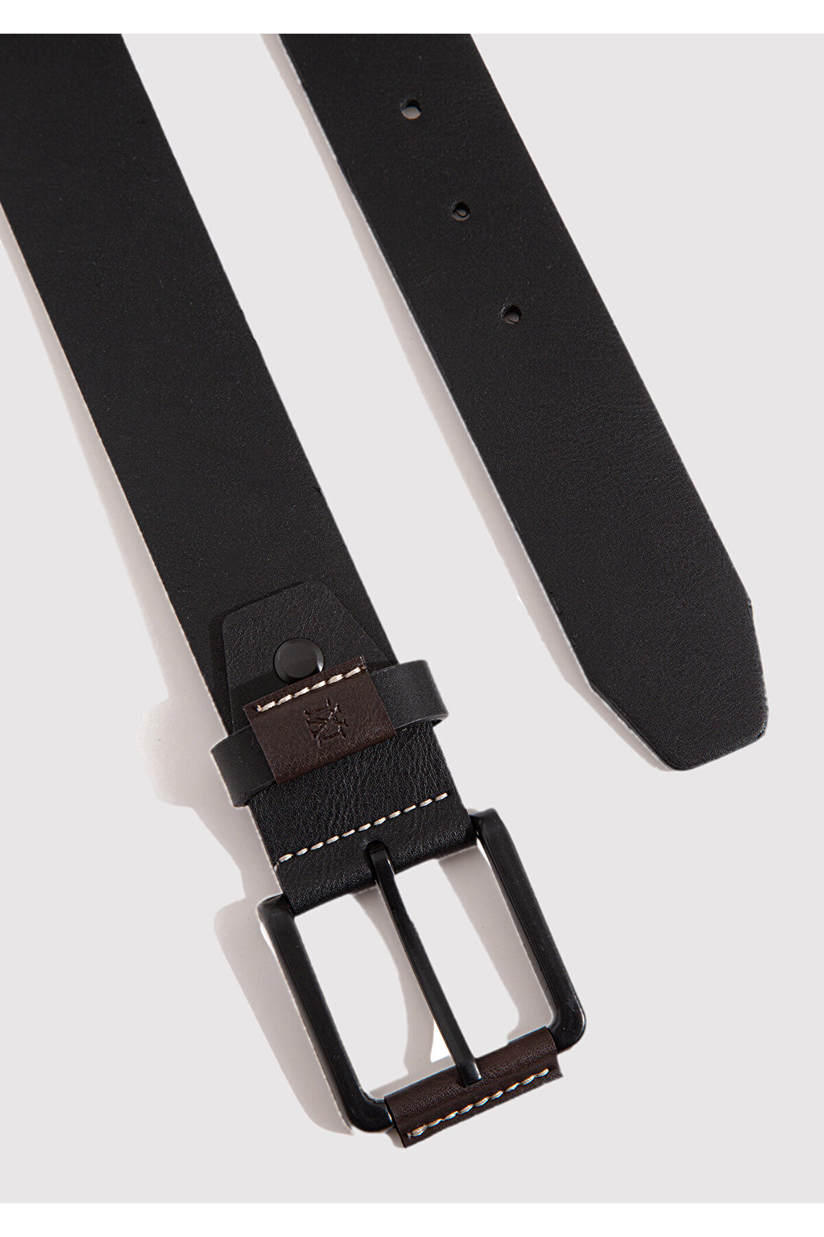 Mavi  Siyah Suni Deri Kemer 0910871-900 - Görsel 3