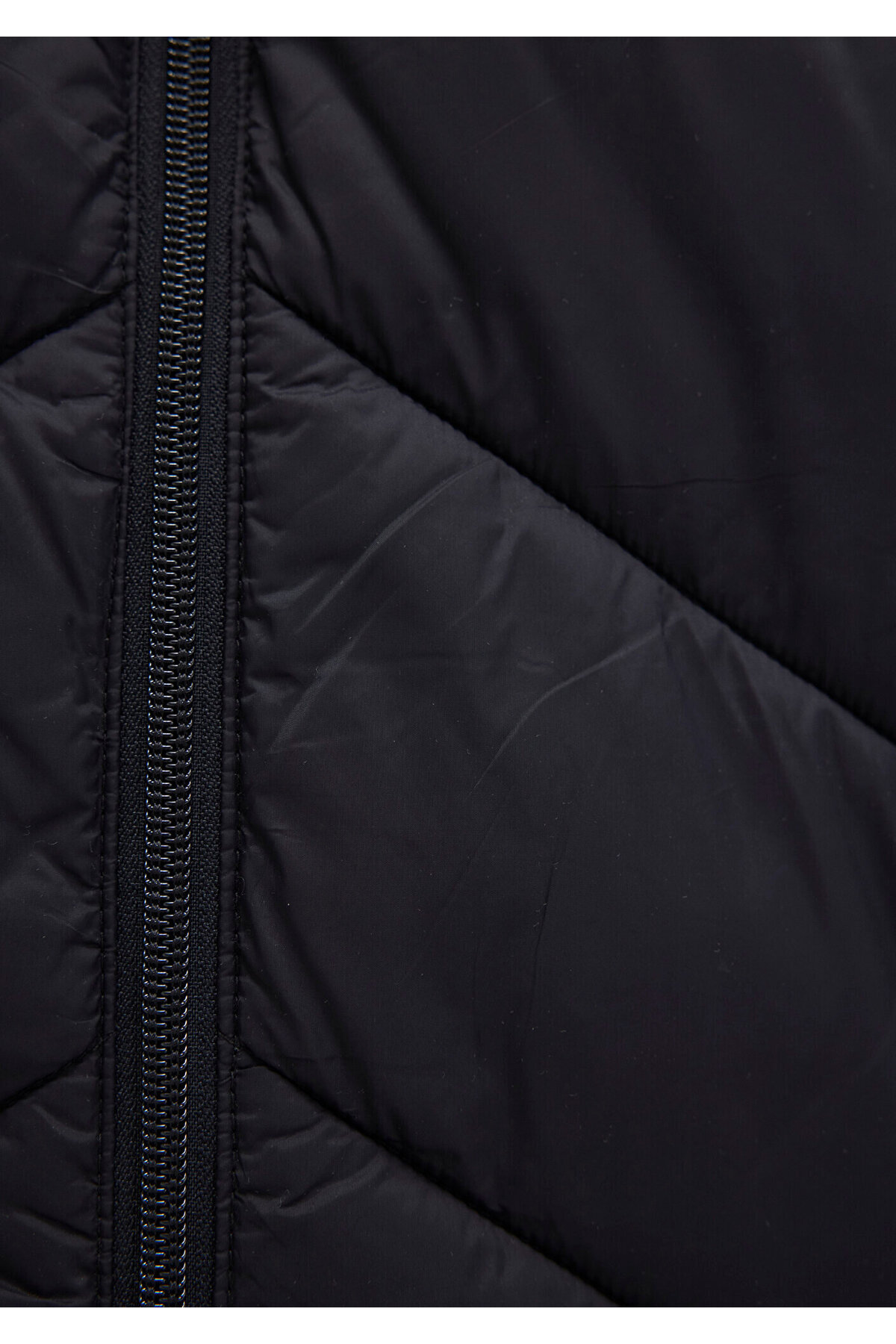 Mavi  Su İtici Dik Yaka Siyah Şişme Mont 110698-900 - Görsel 8