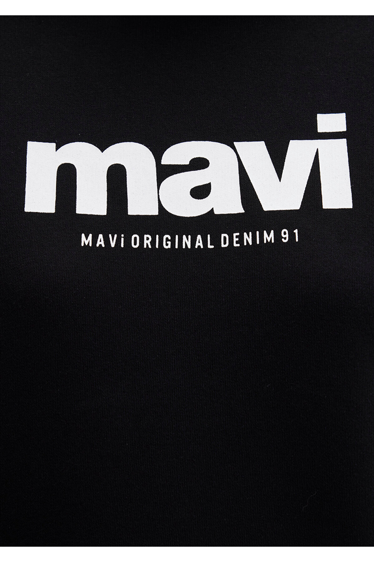 Mavi  Logo Baskılı Kapüşonlu Siyah Sweatshirt 168334-900 - Görsel 7