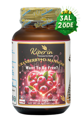 Kiperin Cranberry, D-mannoz, C Vitamin - Idrar Yolu Sağlığı (60Kapsül & 1400mg)