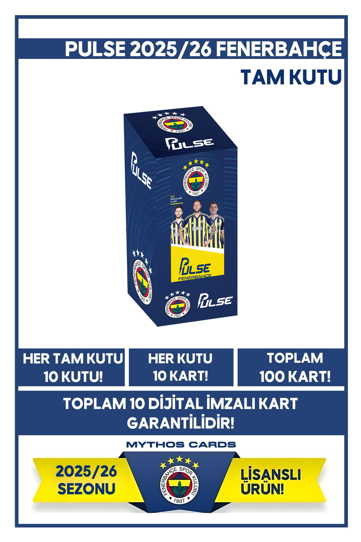 Fenerbahçe - Pulse Futbolcu Kartları 2025/26 - Tam Kutu - Fiyatı