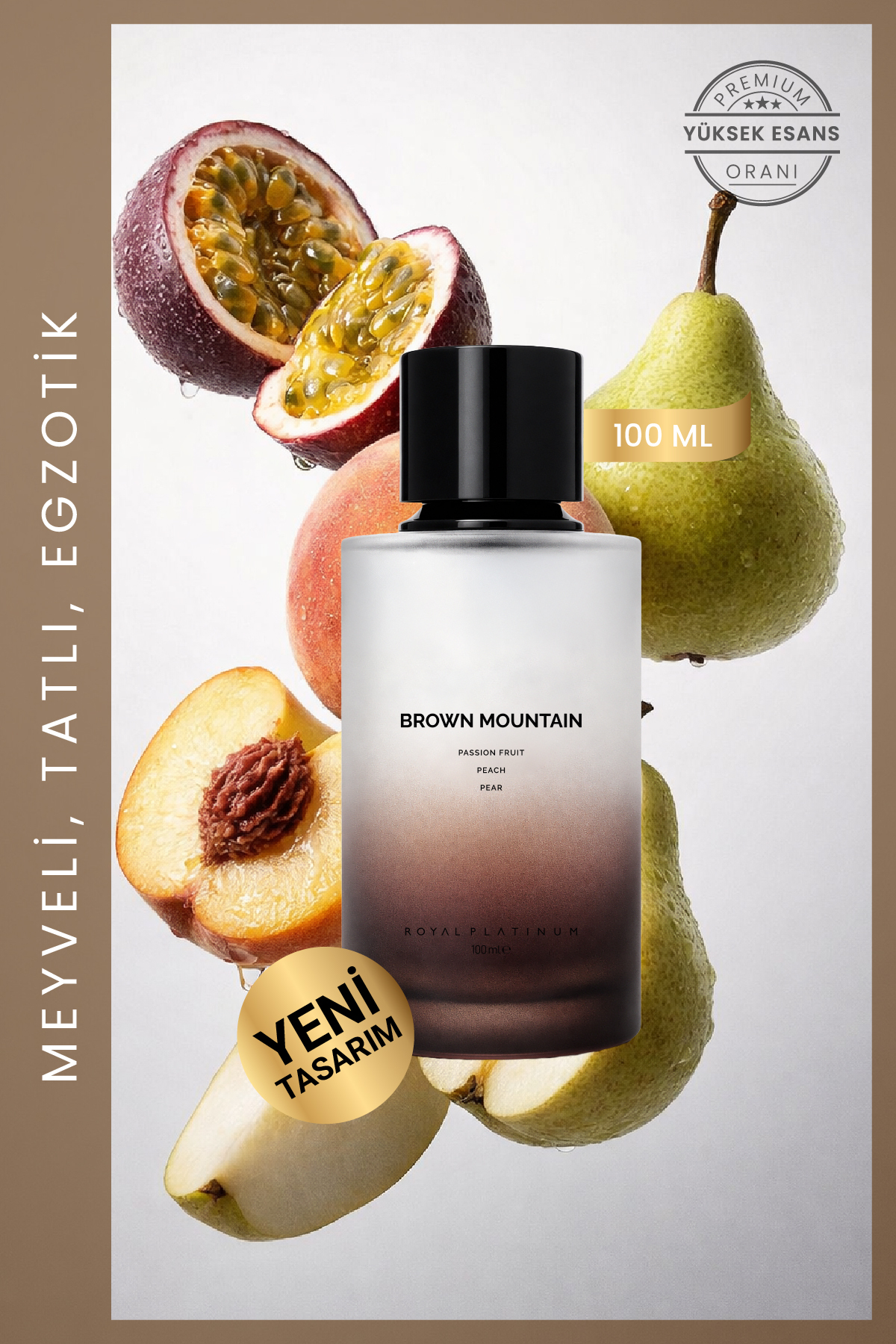 Royal Platinum Brown Mountain 100 Ml Unisex Niche Parfüm Meyve Misk Yoğun - Fiyatı, Yorumları