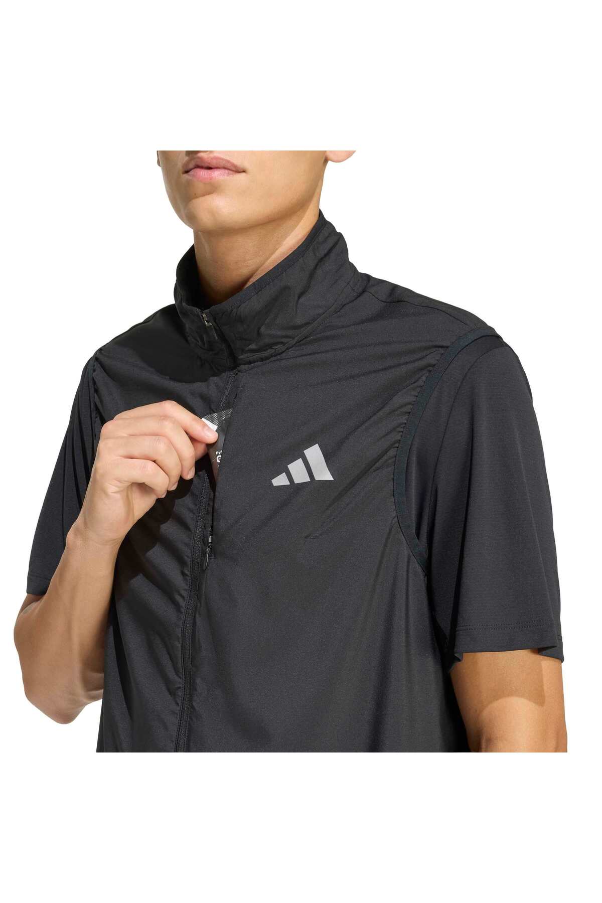 adidas Run Ess Vest M Erkek Spor Yelek JZ7791 görsel 5