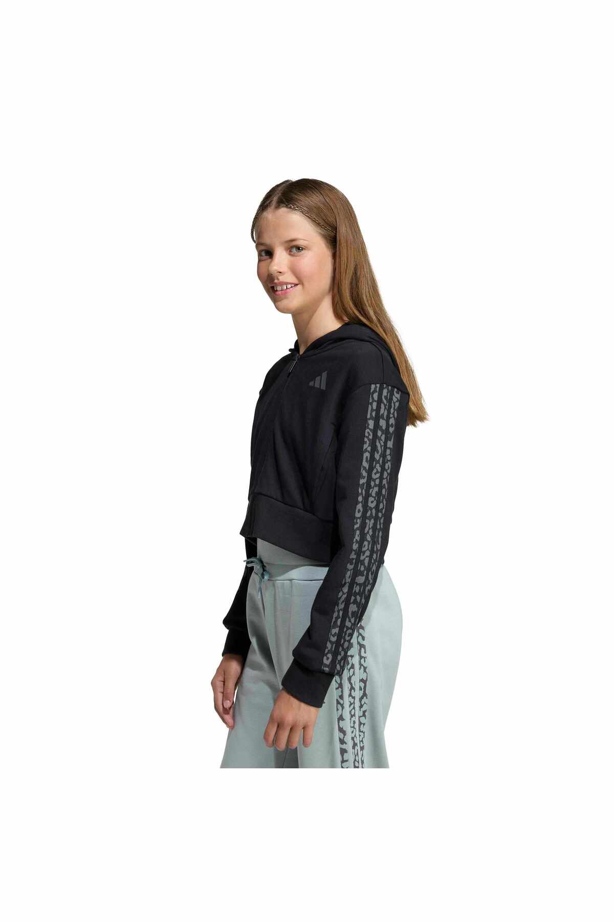 adidas Jg An 3S Ft Fz Genç Kız Spor Sweatshirt KB6985
