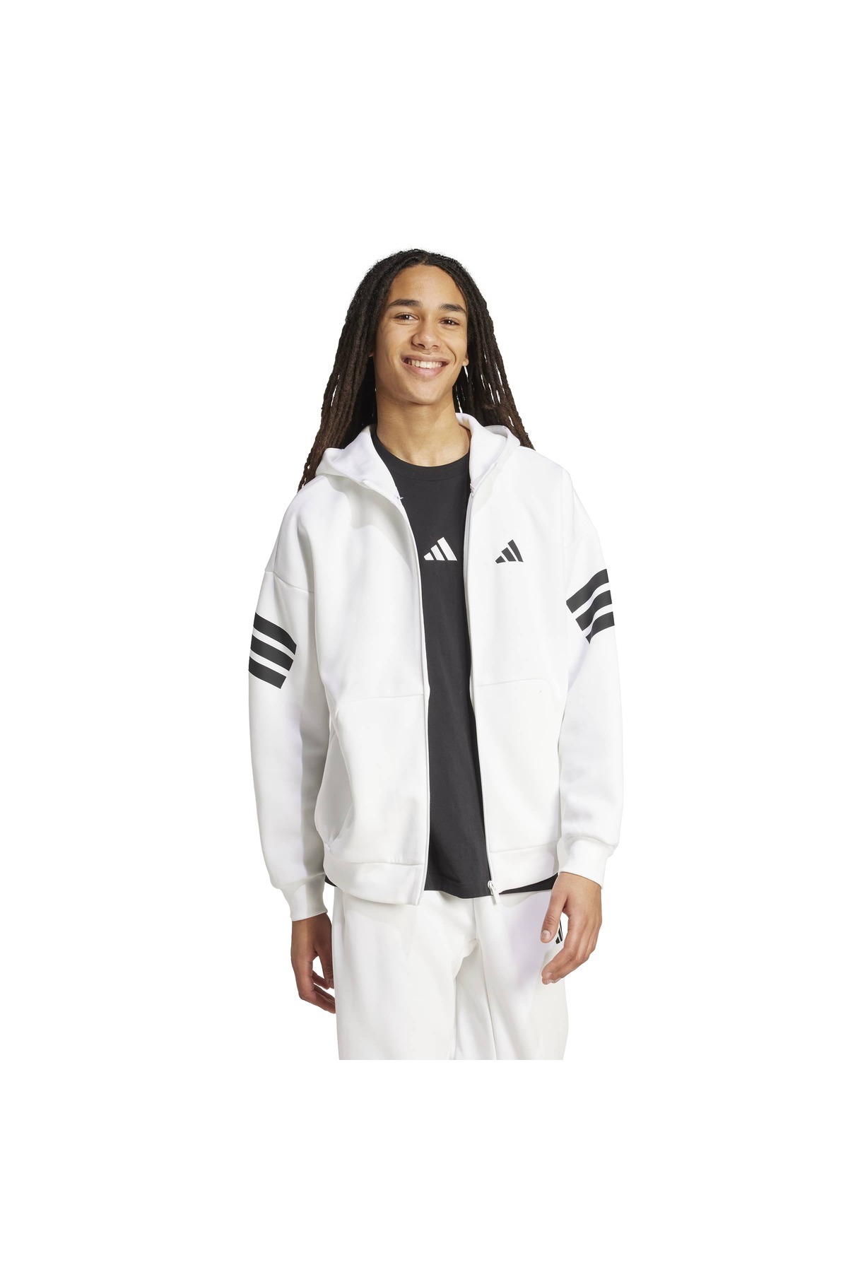 adidas M Fi 3S Fz Erkek Spor Sweatshirt JW7106 görsel 3