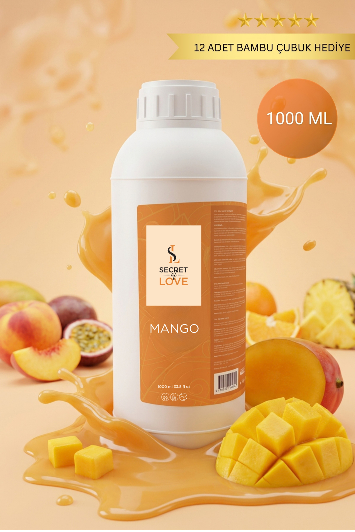 Premium 1 Liter Mango Room Fragrance, Car/Vehicle Fragrance, Car Perfume Multi-Purpose Use