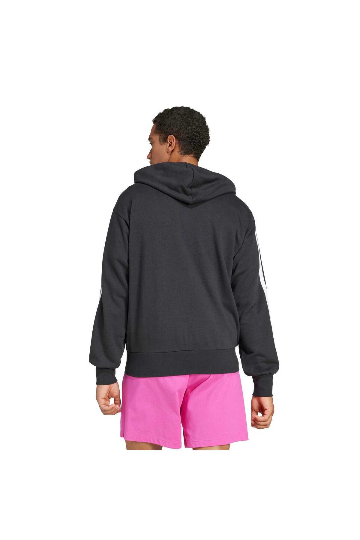 adidas M 3S Ft Fz Hd Erkek Spor Sweatshirt JD1877 görsel 2