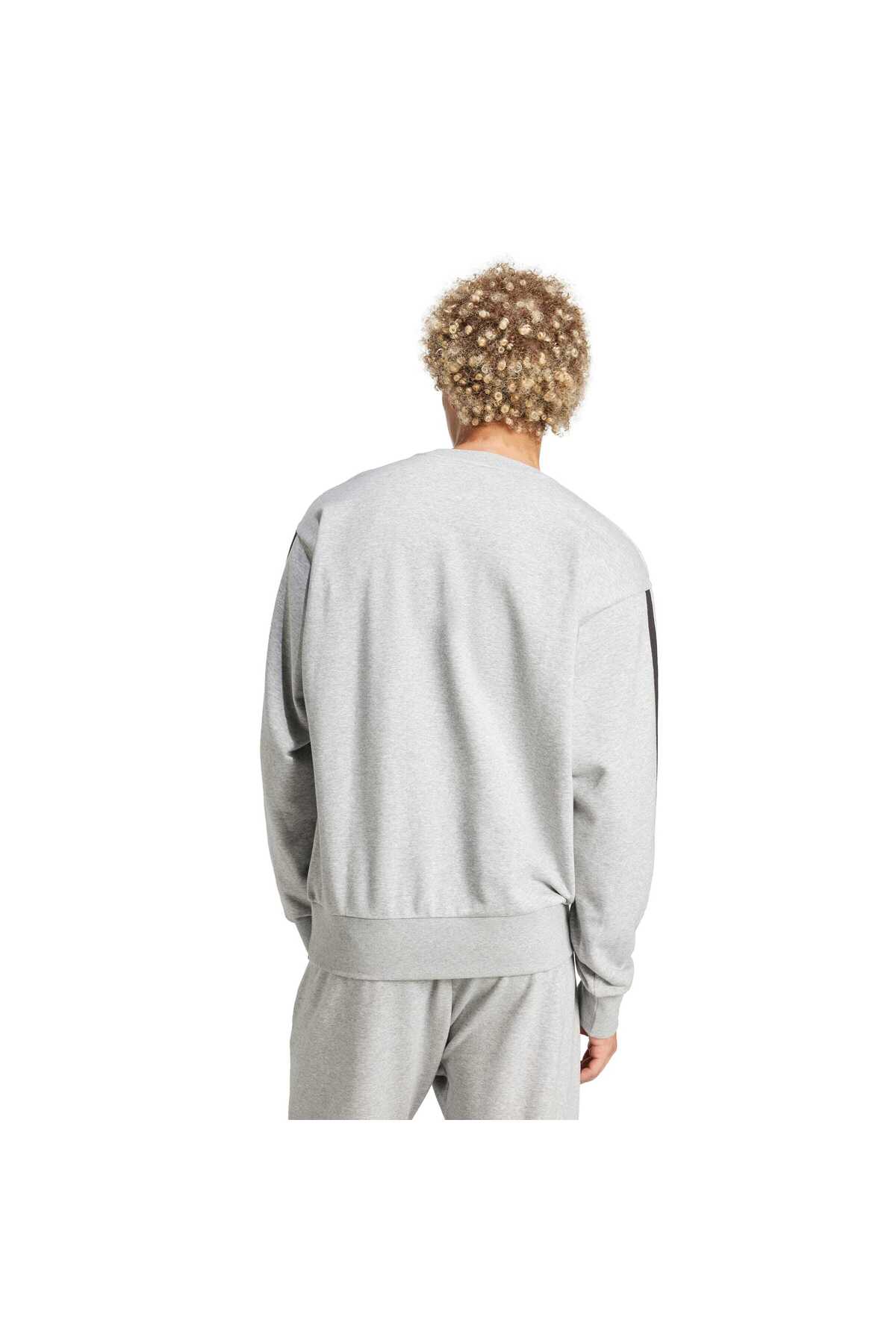 adidas M 3S Ft Swt Erkek Spor Sweatshirt JE6374 görsel 2