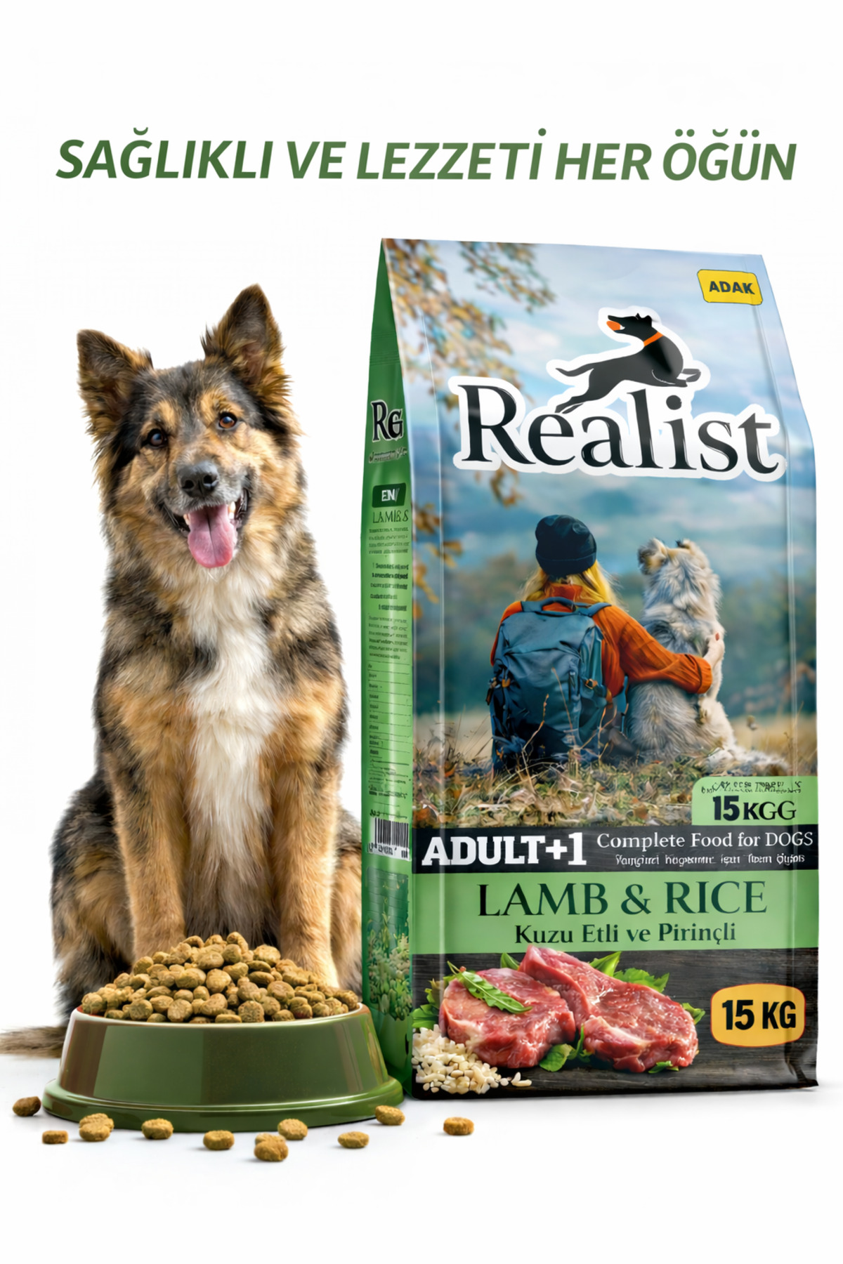REALİSTDOG Kuzu Etli Pirinçli 15 Kg Yetişkin - Fiyatı, Yorumları