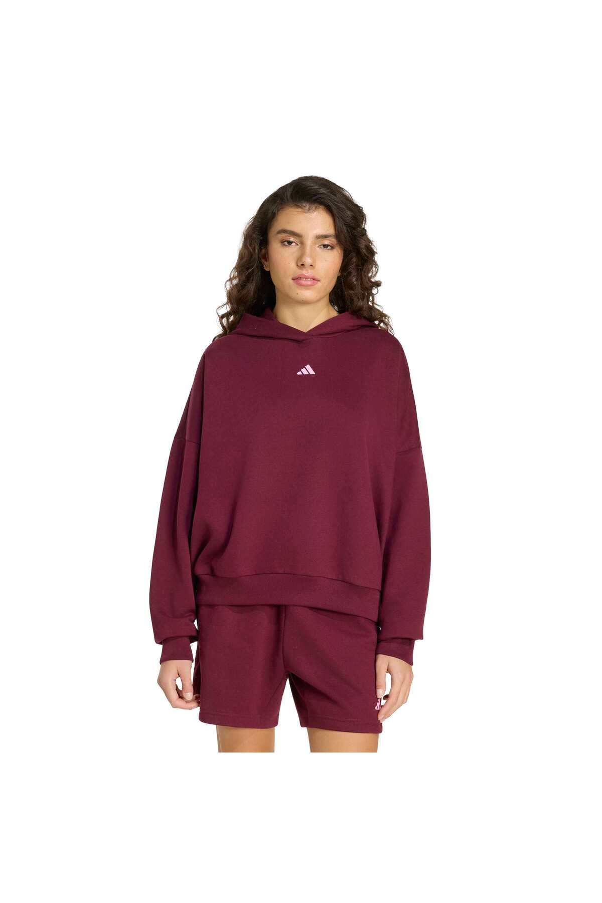 adidas W 3Ss Fl Hd2 Kadın Spor Sweatshirt HZ0855