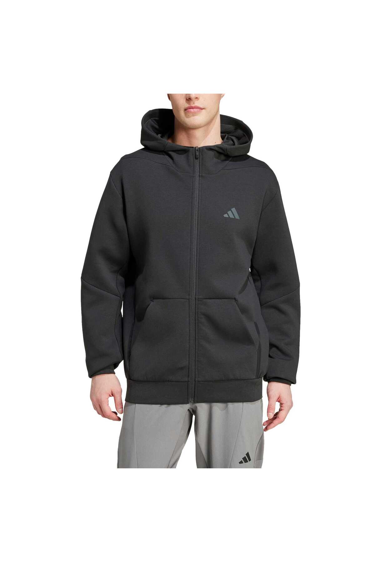 adidas D4T Full-Zip Ho Erkek Spor Sweatshirt IY1131 görsel 4